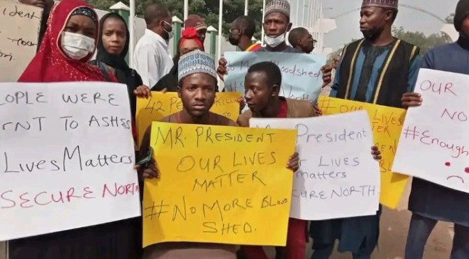 Two killed while four others critically injured in protest in Katsina state.